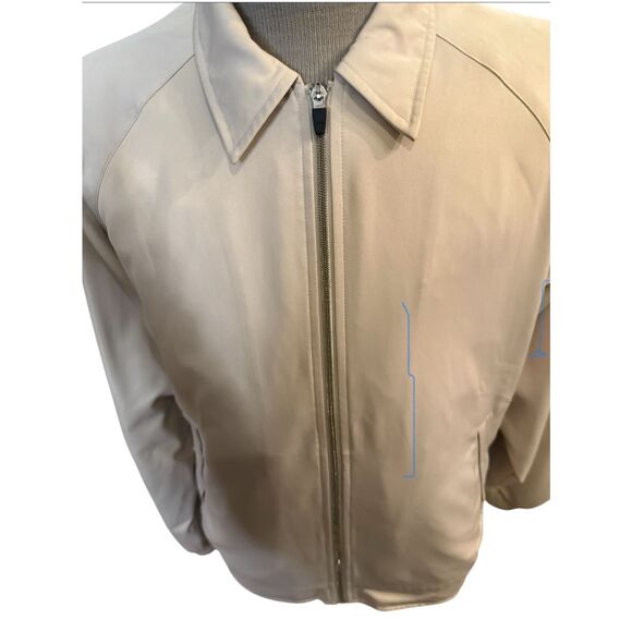 Footjoy Men’s Tan Full Zip Golf Jacket Size Medium Windbreaker - Picture 7 of 10